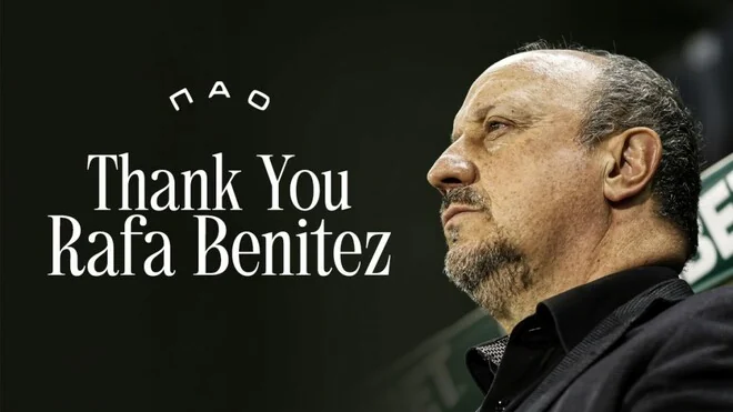Panathinaikos officially parts ways with manager Rafael Benitez