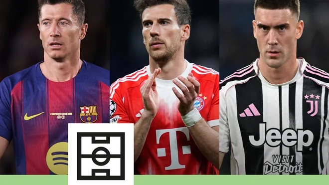 Robert Lewandowski, Leon Goretzka y Dusan Vlahovic: El once de los agentes libres de 2026