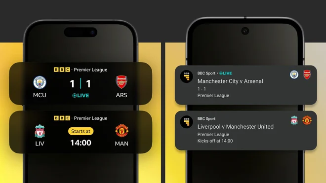 BBC Sport оновлює застосунок: живі результати на екрані блокування