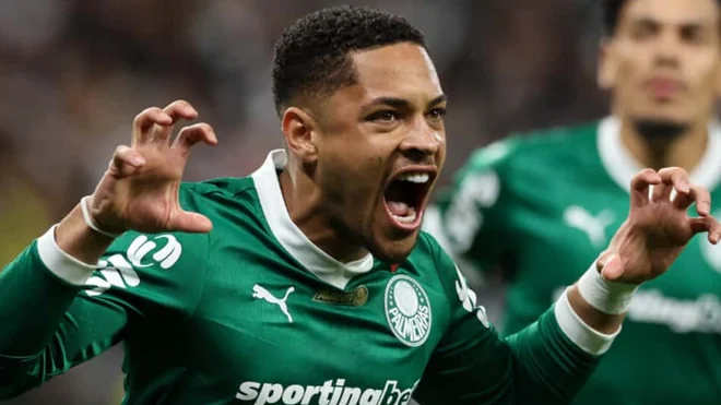 Palmeiras busca recuperación en el Brasileirão y Vitor Roque se reencuentra con su primera víctima