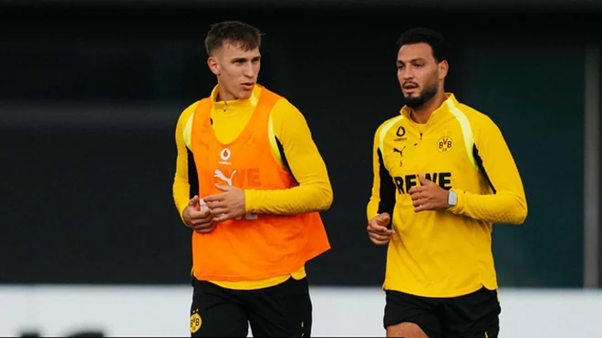 Nico Schlotterbeck and Ramy Bensebaini return to Borussia Dortmund training