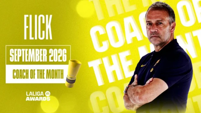 Hansi Flick named La Liga Coach of the Month for September